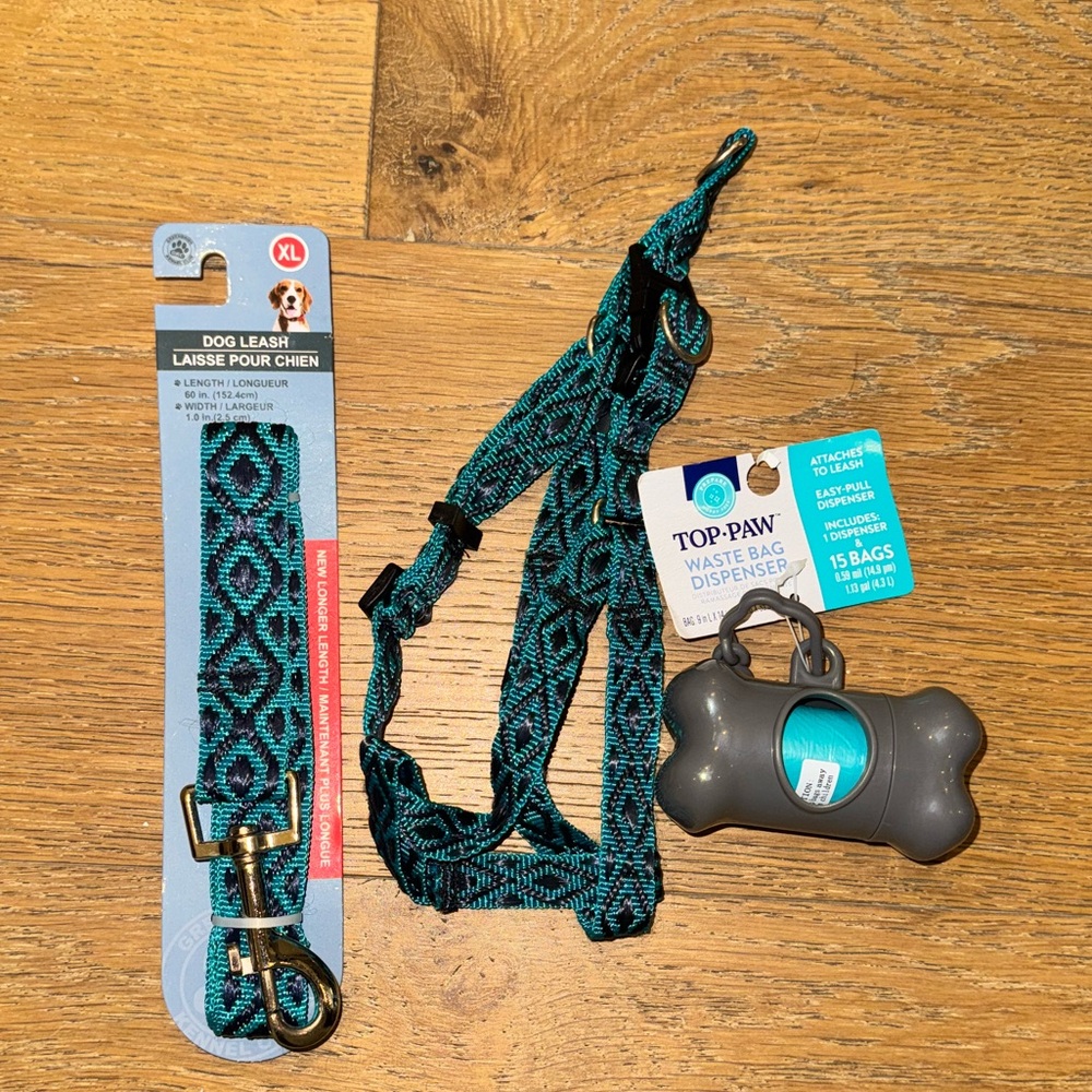 HP🥂 3pc SET Small Breed Dog Harness & Leash Set - Picture 7 of 10